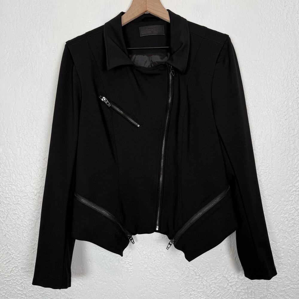 Blank NYC Black Zip Biker Moto Jacket Size XL